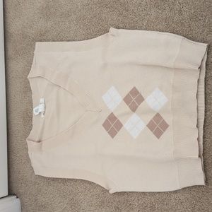 Tilly's Cream Sweater Vest Size M